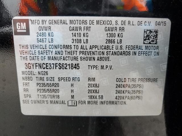 3GYFNCE37FS621845 - 2015 CADILLAC SRX PERFORMANCE COLLECTION Қара фото 12