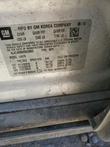 KL4CJBSBXEB528865 - 2014 BUICK ENCORE CONVENIENCE 银色 照片 13