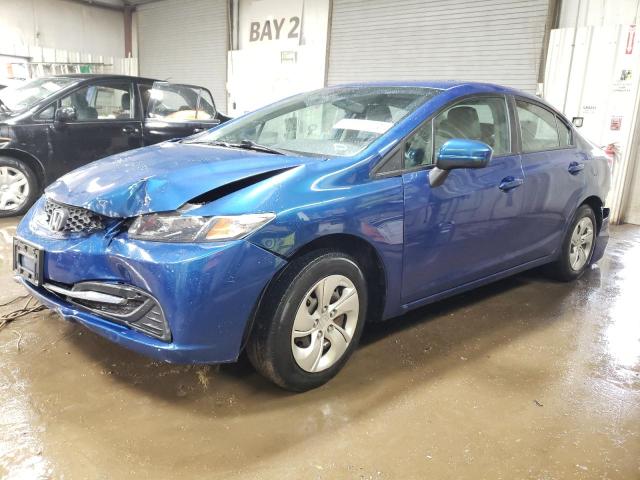 19XFB2F51FE096594 - 2015 HONDA CIVIC LX BLUE photo 1