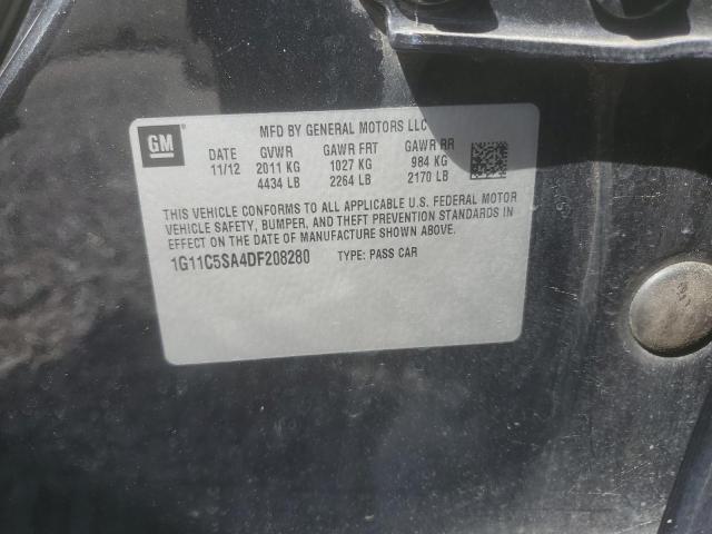 1G11C5SA4DF208280 - 2013 CHEVROLET MALIBU 1LT 黑色 照片 12