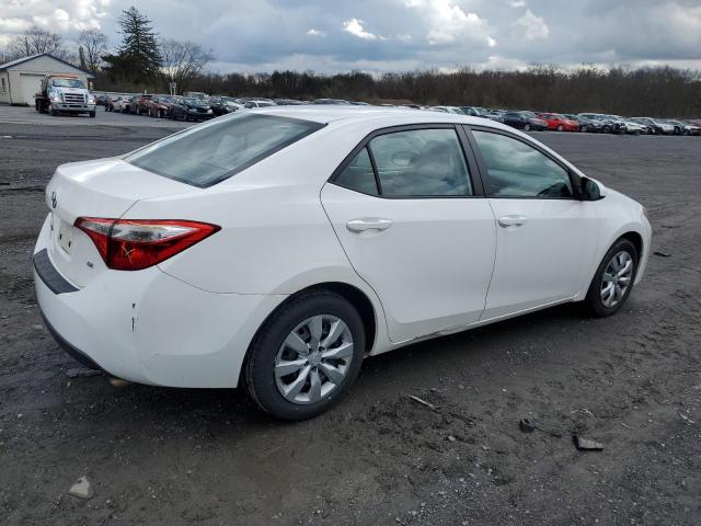 2T1BURHE9EC020424 - 2014 TOYOTA COROLLA L WHITE photo 3