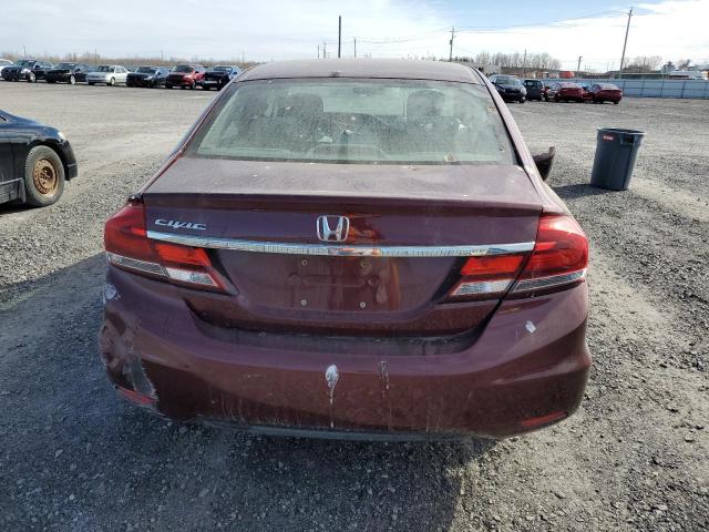 2HGFB2F54FH024729 - 2015 HONDA CIVIC LX BURGUNDY photo 6