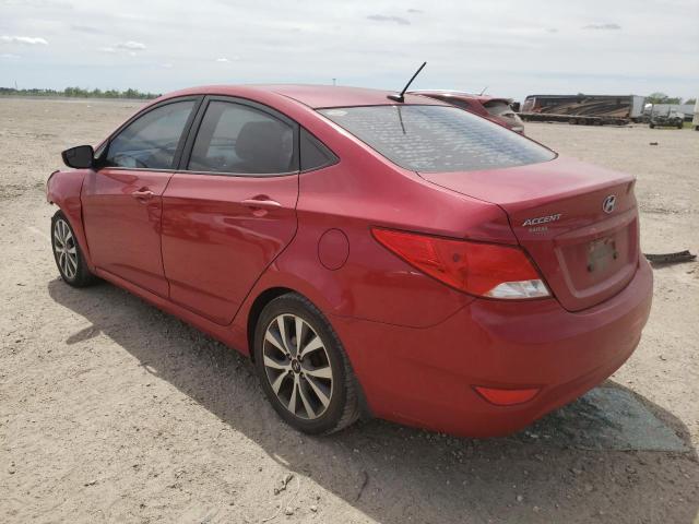 KMHCU4AE6GU160420 - 2016 HYUNDAI ACCENT SE RED photo 2