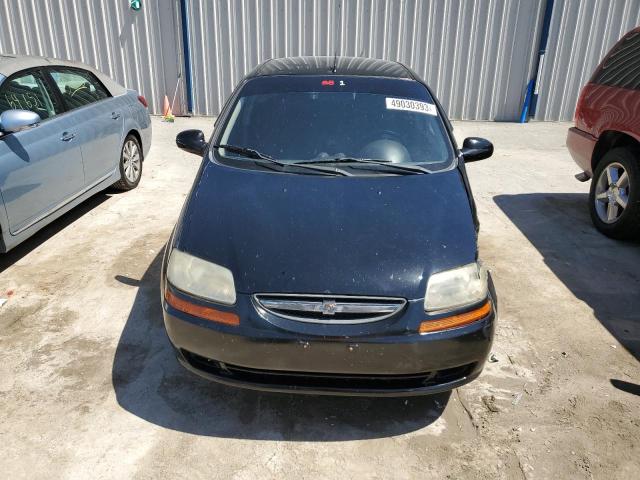 KL1TD66648B207515 - 2008 CHEVROLET AVEO BASE BLACK photo 5