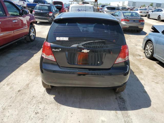 KL1TD66648B207515 - 2008 CHEVROLET AVEO BASE BLACK photo 6