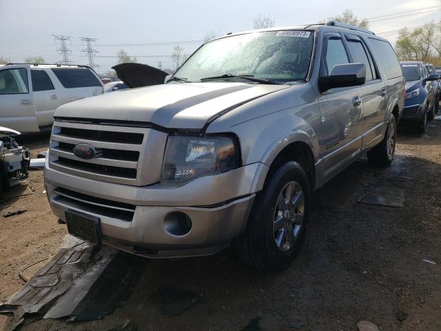 1FMFK20548LA14713 - 2008 FORD EXPEDITION EL LIMITED GRAY photo 1