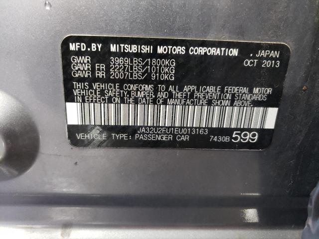 JA32U2FU1EU013163 - 2014 MITSUBISHI LANCER ES/ES SPORT SILVER photo 12