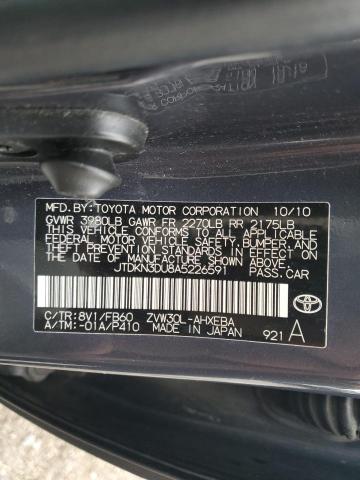 JTDKN3DU8A5226591 - 2010 TOYOTA PRIUS GRAY photo 12