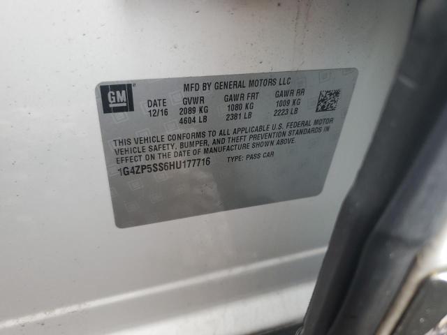 1G4ZP5SS6HU177716 - 2017 BUICK LACROSSE ESSENCE WHITE photo 12