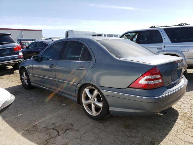 WDBRF40J65F682892 - 2005 MERCEDES-BENZ C 230K SPORT SEDAN GRAY photo 2