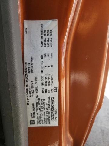 1GCCS198258268613 - 2005 CHEVROLET COLORADO ORANGE photo 13