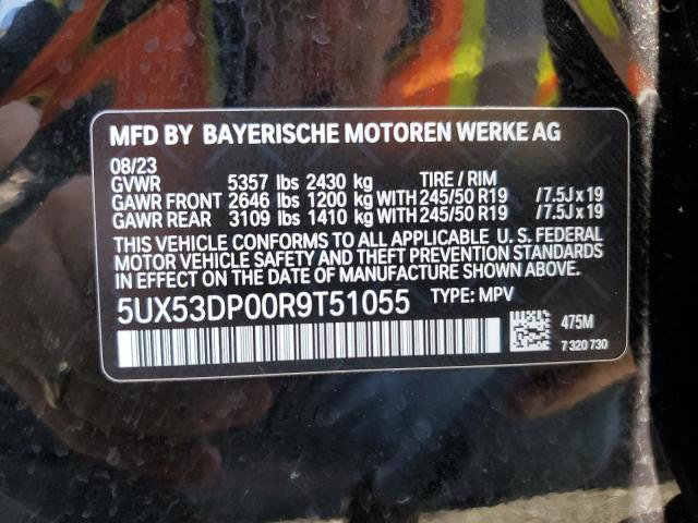 5UX53DP00R9T51055 - 2024 BMW X3 XDRIVE30I BLACK photo 13