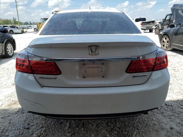 1HGCR6F31FA003386 - 2015 HONDA ACCORD HYBRID WHITE photo 6