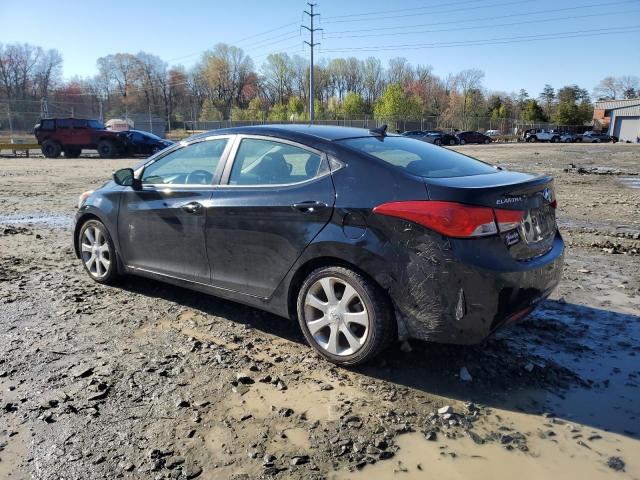 KMHDH4AE3CU337119 - 2012 HYUNDAI ELANTRA GLS BLACK photo 2