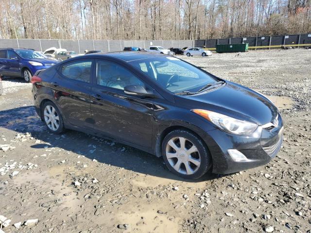 KMHDH4AE3CU337119 - 2012 HYUNDAI ELANTRA GLS BLACK photo 4