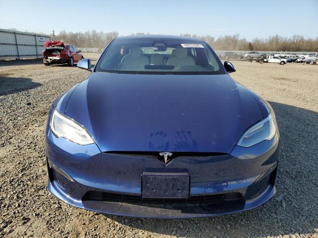 5YJSA1E50NF467363 - 2022 TESLA MODEL S BLUE photo 5