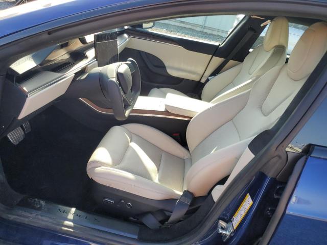 5YJSA1E50NF467363 - 2022 TESLA MODEL S BLUE photo 7