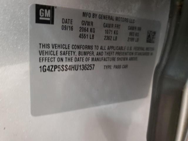 1G4ZP5SS4HU136257 - 2017 BUICK LACROSSE ESSENCE ვერცხლისფერი ფოტო 12