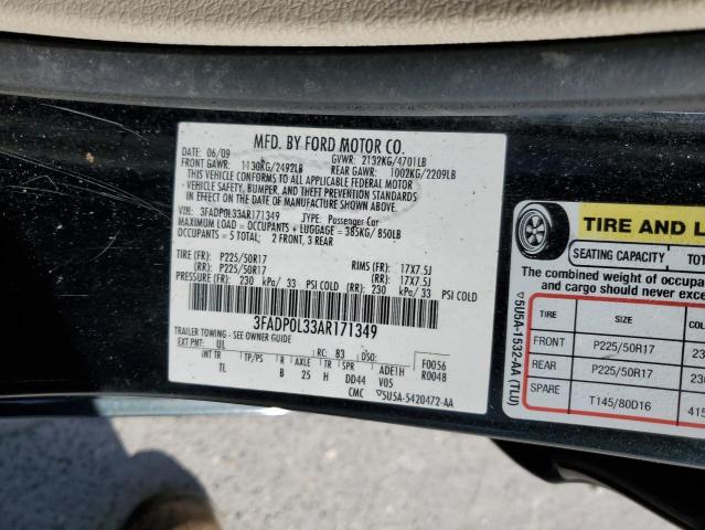 3FADP0L33AR171349 - 2010 FORD FUSION HYBRID TEAL photo 13