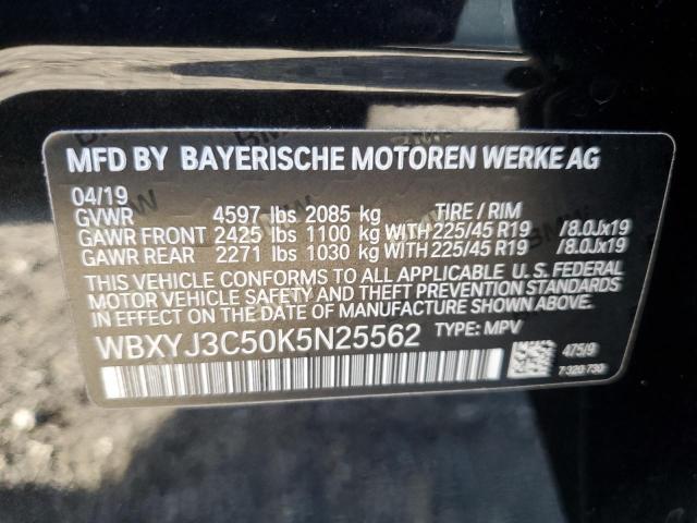 WBXYJ3C50K5N25562 - 2019 BMW X2 SDRIVE28I BLACK photo 13