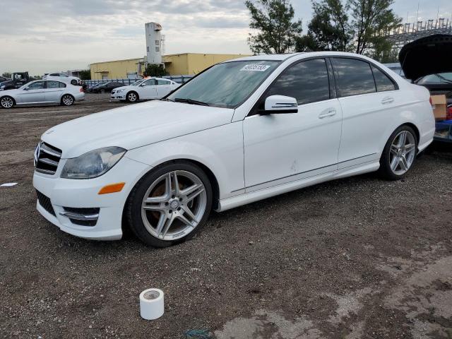 WDDGF4HB9EG243532 - 2014 MERCEDES-BENZ C 250 WHITE photo 1