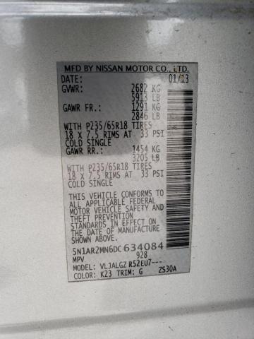 5N1AR2MN6DC634084 - 2013 NISSAN PATHFINDER S 银色 照片 13