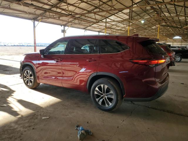 5TDGZRAH9NS112801 - 2022 TOYOTA HIGHLANDER XLE RED photo 2