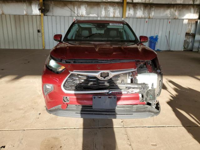 5TDGZRAH9NS112801 - 2022 TOYOTA HIGHLANDER XLE RED photo 5