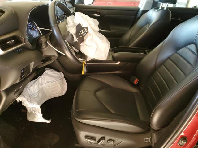 5TDGZRAH9NS112801 - 2022 TOYOTA HIGHLANDER XLE RED photo 7