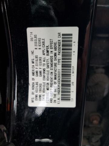 1HGCR2F80EA260011 - 2014 HONDA ACCORD EXL BLACK photo 12