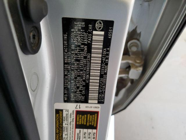 4T1BK1EB8DU072383 - 2013 TOYOTA AVALON BASE 灰色 照片 12