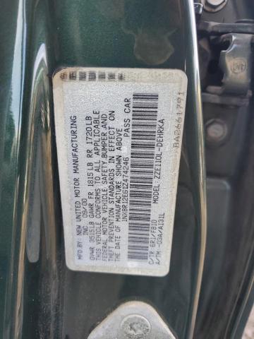 1NXBR12E61Z474246 - 2001 TOYOTA COROLLA CE GREEN photo 12