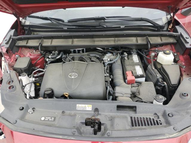 5TDGZRAH1NS540443 - 2022 TOYOTA HIGHLANDER XLE RED photo 11