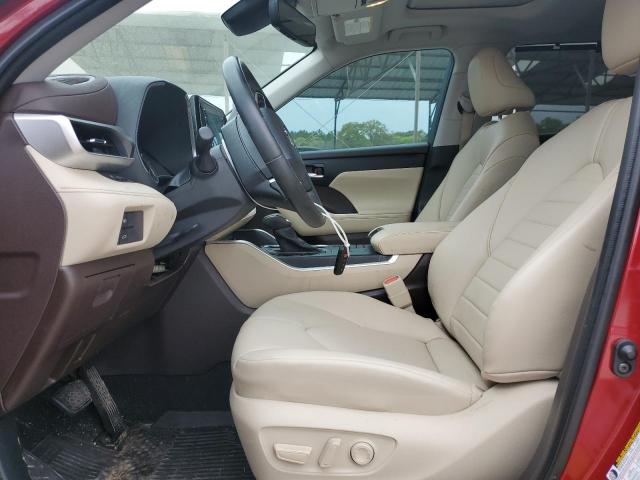 5TDGZRAH1NS540443 - 2022 TOYOTA HIGHLANDER XLE RED photo 7