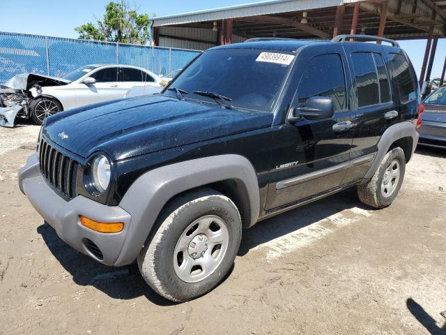 1J4GK48KX4W183670 - 2004 JEEP LIBERTY SPORT BLACK photo 1