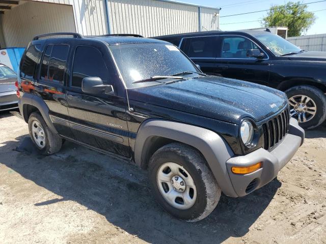 1J4GK48KX4W183670 - 2004 JEEP LIBERTY SPORT BLACK photo 4