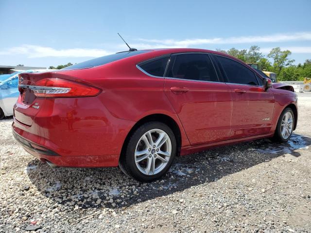 3FA6P0LU4JR209205 - 2018 FORD FUSION SE HYBRID RED photo 3