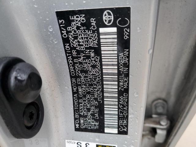 JTDZN3EU7D3256842 - 2013 TOYOTA PRIUS V SILVER photo 12