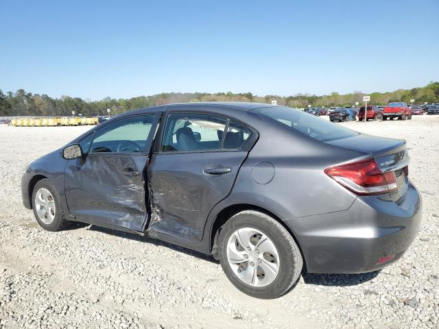 19XFB2F55DE274312 - 2013 HONDA CIVIC LX GRAY photo 2