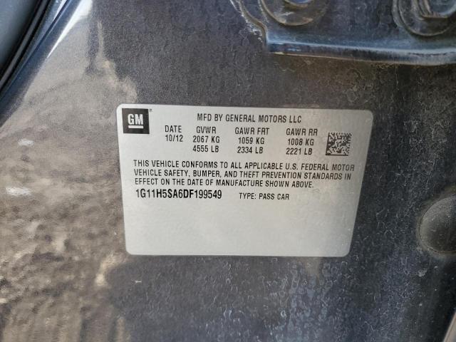 1G11H5SA6DF199549 - 2013 CHEVROLET MALIBU LTZ CHARCOAL photo 12