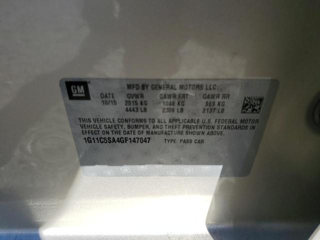 1G11C5SA4GF147047 - 2016 CHEVROLET MALIBU LIM LT 米色 照片 12