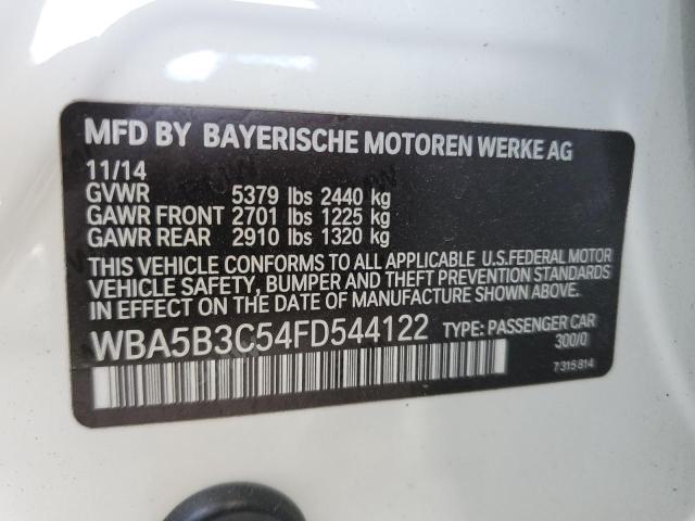 WBA5B3C54FD544122 - 2015 BMW 535 XI WHITE photo 12