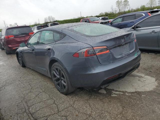 5YJSA1E5XMF438208 - 2021 TESLA MODEL S GRAY photo 2