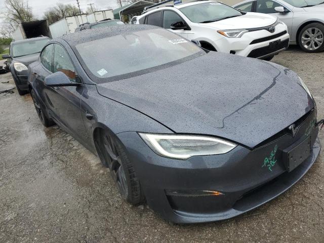 5YJSA1E5XMF438208 - 2021 TESLA MODEL S GRAY photo 4