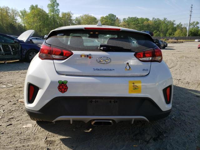 KMHTG6AF8KU010779 - 2019 HYUNDAI VELOSTER BASE WHITE photo 6