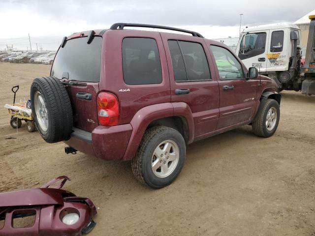 1J4GL58K72W124138 - 2002 JEEP LIBERTY LIMITED MAROON photo 3