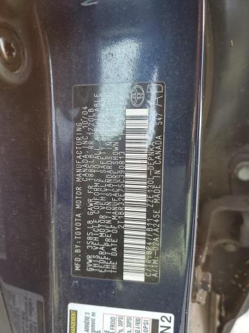 2T1BR32E75C390813 - 2005 TOYOTA COROLLA CE BLUE photo 12