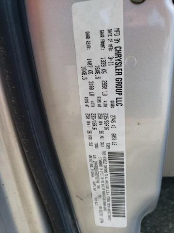 2A4RR8DG3BR702240 - 2011 CHRYSLER TOWN & COU TOURING L SILVER photo 13