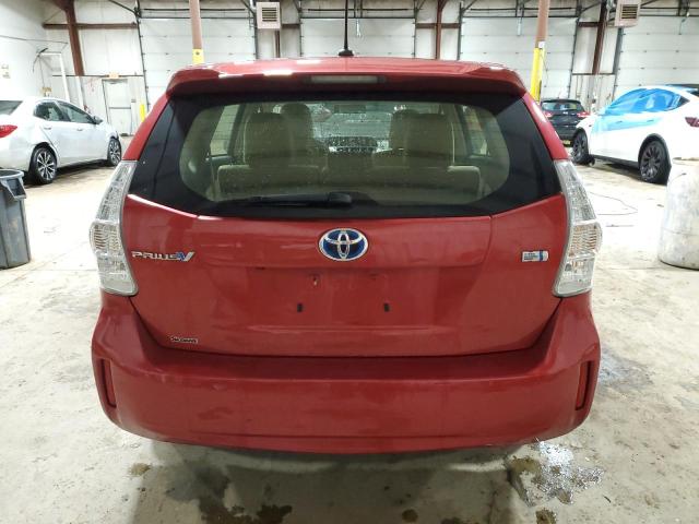 JTDZN3EU6C3164779 - 2012 TOYOTA PRIUS V RED photo 6