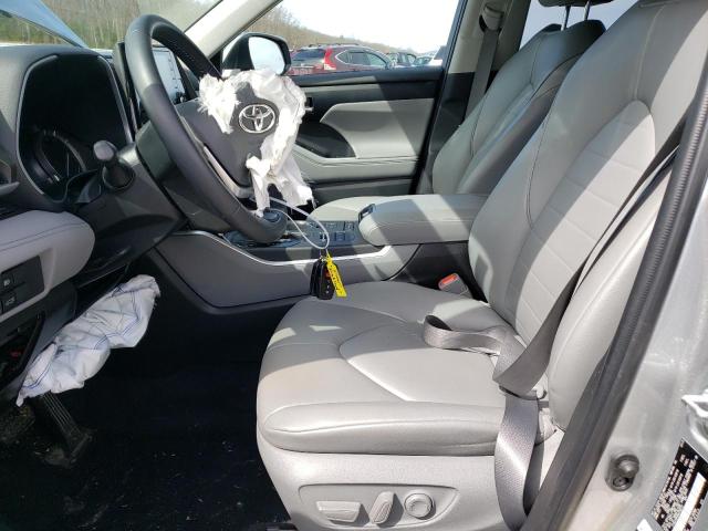 5TDGZRBH6NS206312 - 2022 TOYOTA HIGHLANDER XLE SILVER photo 7